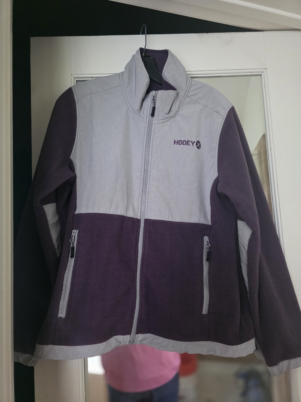 Hooey Two-Tone Lavender & Light Gray Fleece Jacket